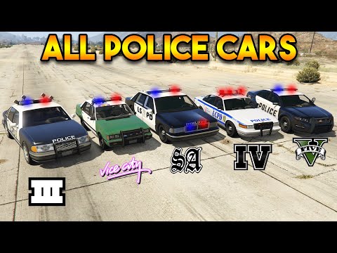 POLICE CAR FROM EVERY GTA ! (GTA 5, GTA 4, GTA SAN ANDREAS, GTA VICE CITY, GTA 3)