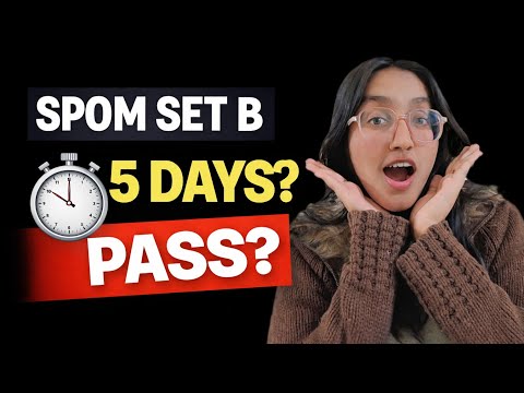 SPOM Set B Strategy | How I Cleared SPOM Set B in Just 5 Days (Real Plan) #spom #setb #icai
