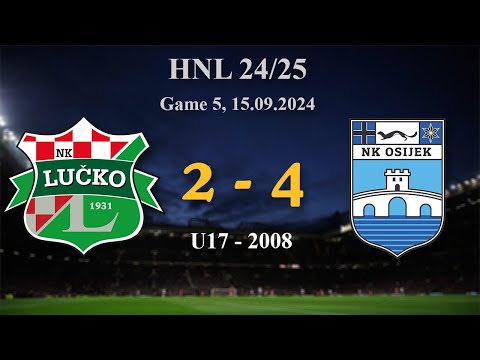 5. 2008 U17  Lučko 2-4 Osijek, HNL 24/25, 15.09.2024 #croatiafootball #hnl