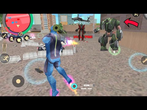 Rope Hero: Vice Town (Rope hERO Fly Air) Power Glitch - Helicopter Destroyed in Cloud - Gameplay HD