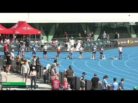 Boys U12 100m Heat 6: 2022-23 State Combined Events Championships - Sunday