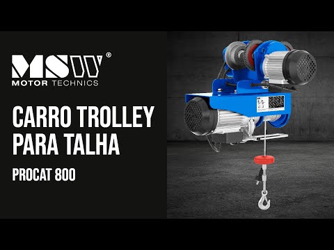 vídeo - Carro trolley com talha - 800 kg