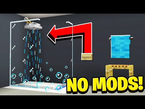 How to Build a REALISTIC WORKING SHOWER in Minecraft! (NO MODS!)