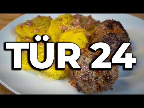 Die BESTEN Frikadellen mit Kartoffelsalat von Mama | Geschenke | #24xmas Adventskalender Tür 24