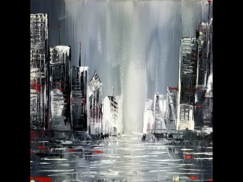 Easy & Simple / Abstract City Scape Painting / Demo For Beginners   - Demo 14 of 115