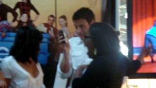 Cast of Glee - Laughing at themselves during Push It.