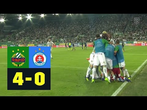 Rapid Wien siegt mit Schützenfest: Rapid Wien - Bratislava 4:0 | Highlights | Europa League | DAZN