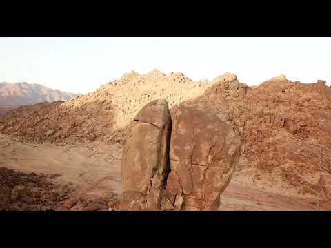 Drone fly over the Split Rock of Horeb (June 2018)