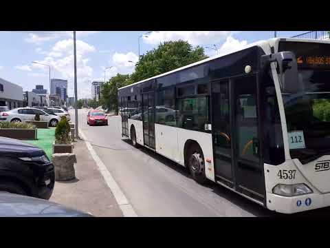 Autobuzul Mercedes Benz Citaro Euro 3 #4537 pe linia 112 tranzitând Sos.Pipera
