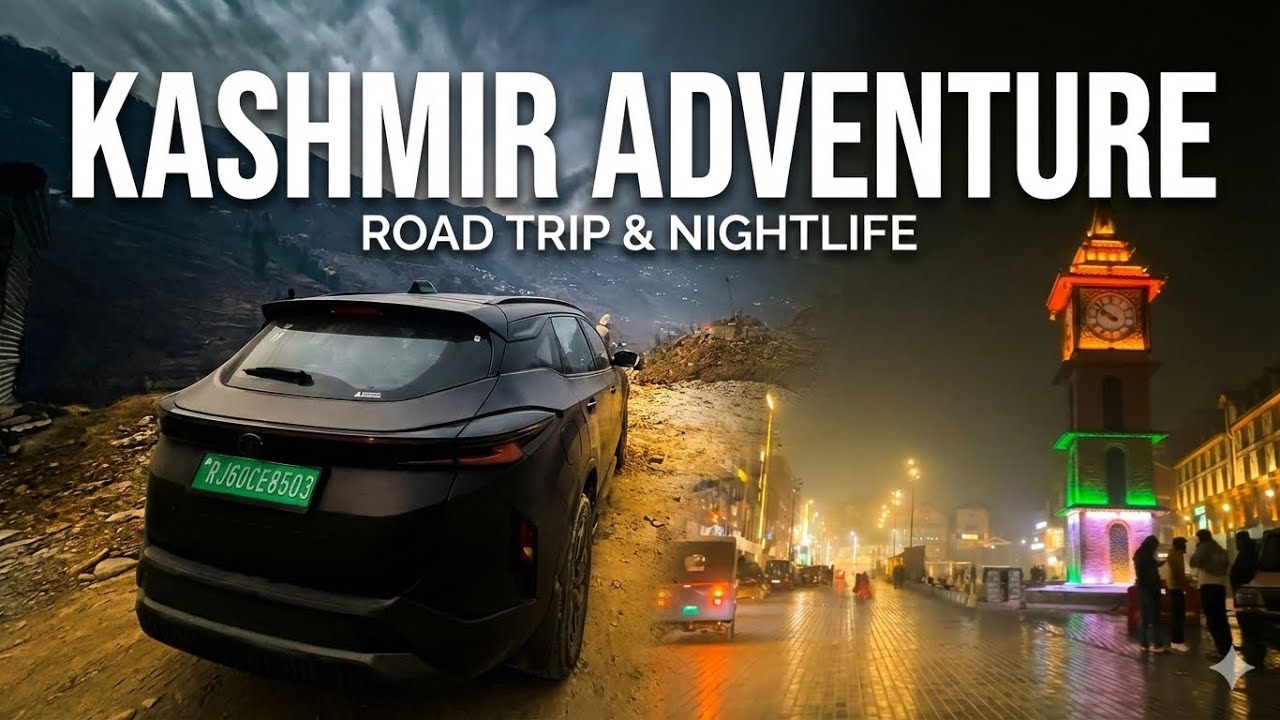 EPIC KASHMIR ADVENTURE: Tata Harrier EV to Dal Lake & Srinagar Nightlife #rohanmeenavlogs #harrierev