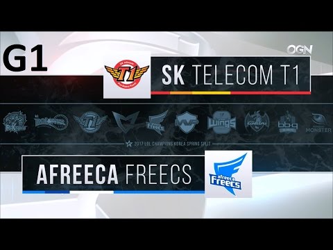 SKT vs AFS Game 1 Highlights - 2017 LCK SPRING SPLIT