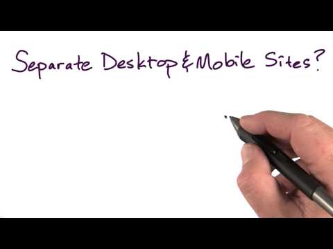 Separate Desktop and Mobile Mobile Web Development