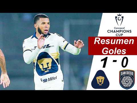 Pumas vs San Diego 1-0 Resumen Y Goles COMPLETO 🔥 CONCACAF Champions Cup 2026 HD