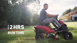 Charge and mow with Toro’s NEW battery powered ride-on mower!