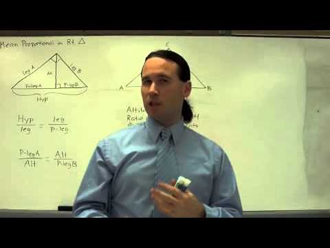 Mean Proportional Right Triangle Video