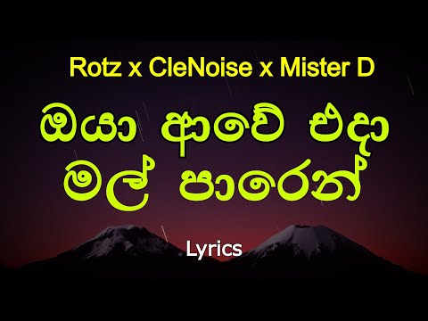 ඔයා ආවේ එදා මල් පාරෙන් | Oya Awe Eda Mal Paren (Lyrics) Rotz x CleNoise x Mister D