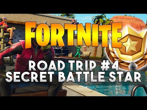 Road Trip SECRET BATTLE STAR Week 4 Location - Fortnite Week 4 Challenge