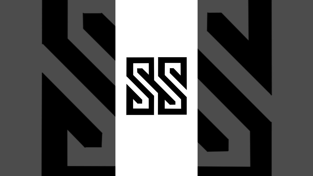 S letter logo design Created using grid line