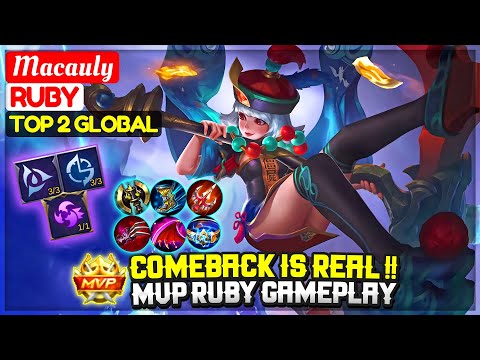 Comeback Is Real, MVP Ruby Gameplay [ Top 2 Global Ruby ] Macauly - Mobile Legends