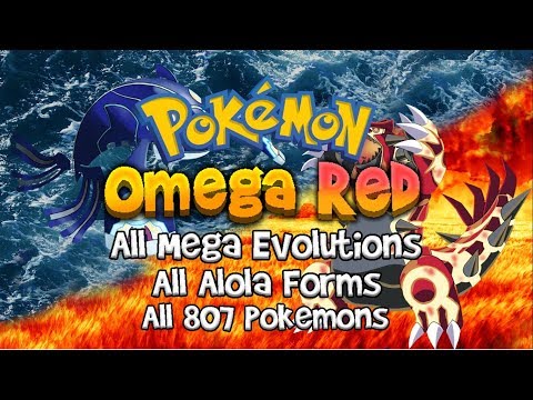Pokemon - Omega Red With Mega Evolutions,Alola forms,All Legendaries,All 807 Pokemons