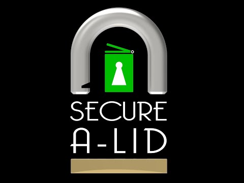Part of a video titled Wheelie bin lock - How it works - YouTube