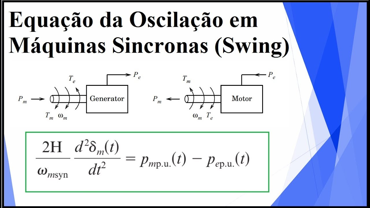 Estabilidade Angular de Máquinas Síncronas no Sistema Elétrico de Potência (Equação da Oscilação)