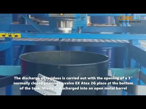 Scarico residuo automatico distillatore per solventi Ciemme