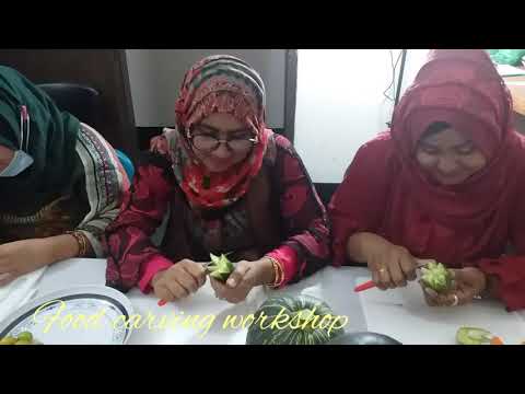 Food carving workshop || Abidal sultana || Abida's design || Carving artist abida Sultana