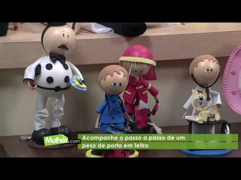 Peso de Porta em Feltro por Rosemary Ansante - 04/08/2017 - Mulher.com - P1/2