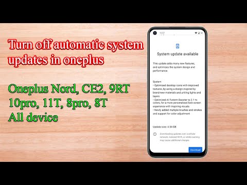 How to turn off automatic system updates in oneplus