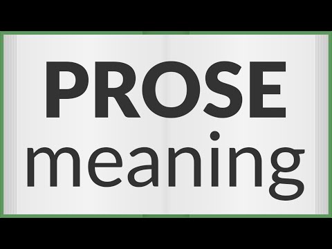 Prose | meaning of Prose