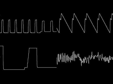 Paul van der Valk [ Hybris - title ] Amiga 1988, 4-channel oscilloscope