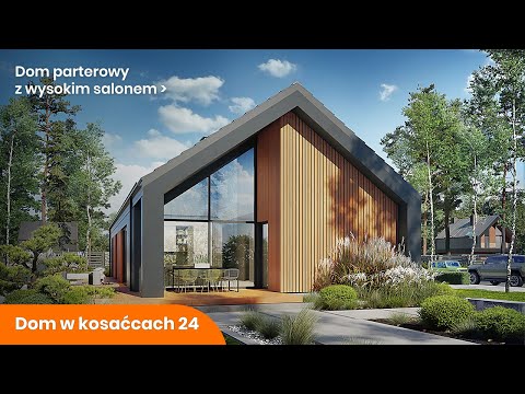Dom w kosaćcach 24 – Wysoki salon? Sprawdź ten projekt! - ARCHON+ Projekty Domów #projektdomu #dom
