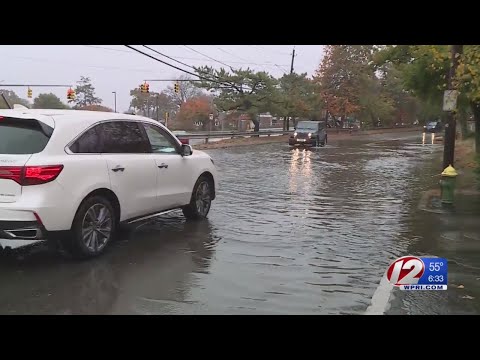 Heavy rain brought street flooding to some parts