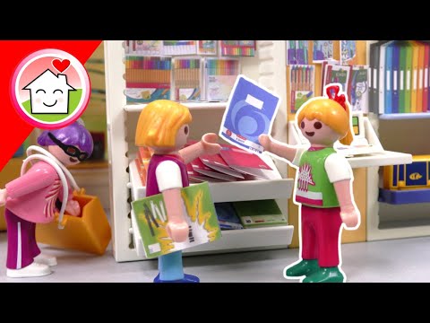 Playmobil Familie Hauser - neue Schulsachen kaufen mit Lena - Shopping Geschichte