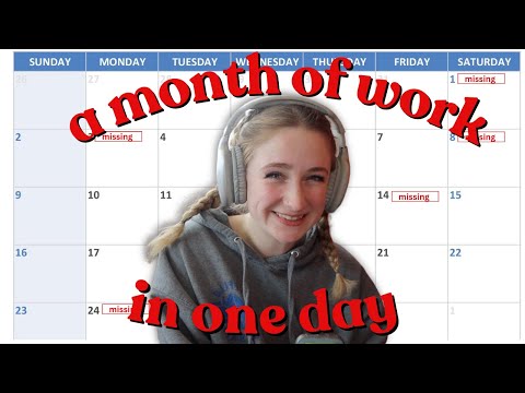 doing a month of homework in one day