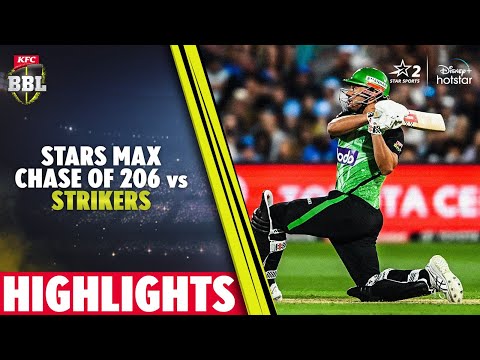 Stars' Beau Webster & Marcus Stoinis Smack Down Strikers' 206 Target | BBL Highlights