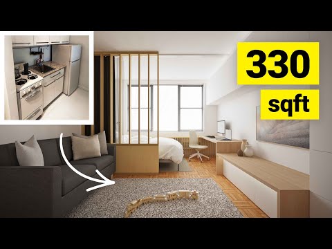 ARCHITECT REDESIGNS - A Tiny NYC Studio Apartment For a Family of 3 - 30.7sqm/330sqft