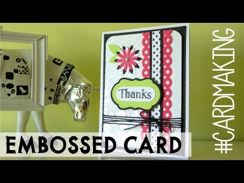 Embossed card - Tarjeta fantasia brillo-mate
