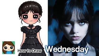 How to Draw Wednesday Addams | Rave