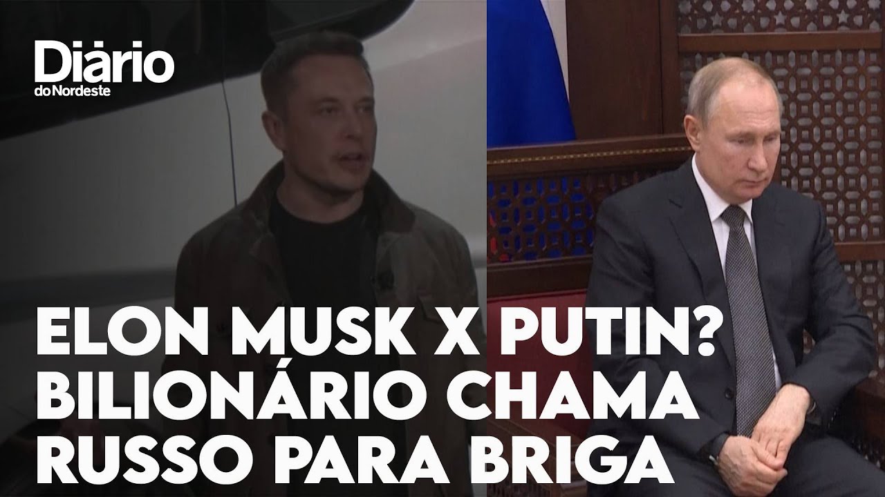 Imagem da notícia: Elon Musk x Putin? Bilionário desafia presidente da Rússia para 'combate' pela Ucrânia