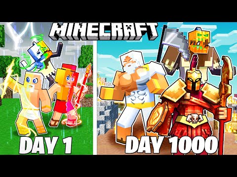 Surviving 1000 Days as GODS in Hardcore Minecraft!