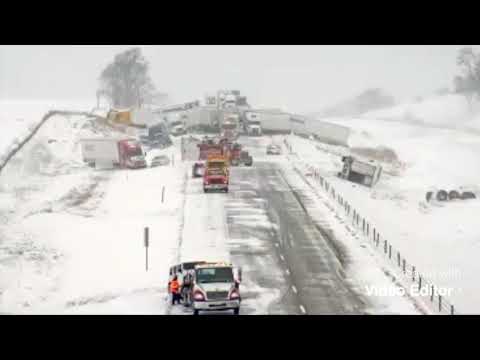 Viewer video shows multi-vehicle pileup along I-80 in Iowa