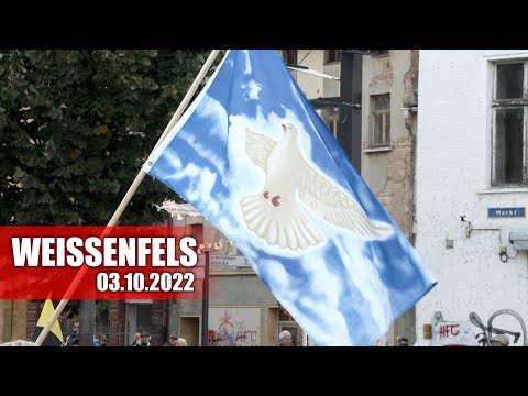 Demo / Spaziergang Weissenfels, Medien-Kritik, Kurt Tucholsky, Tag der deutschen Einheit, 03.10.2022