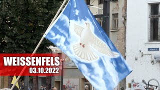 Demo / shëtitje, kritika mediatike, Kurt Tucholsky, Weissenfels, Dita e Unitetit Gjerman

