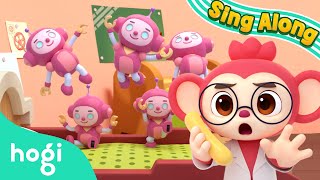 Five Little Monkeys | Sing Along with Pinkfong &amp; Hogi | Nursery Rhymes | Hogi Kids Songs