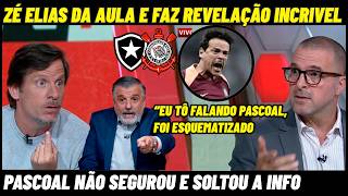 ZÉ ELIAS E PASCOAL NÃO SEGURA E VAZA INFORMAÇÃO QUE ABALA TUDO NO CORINTHIANS