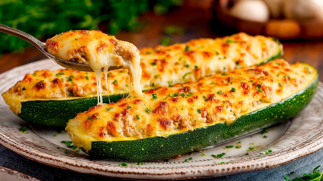 Gefüllte Zucchini aus dem Ofen by Voller Gemüse — recipe photo