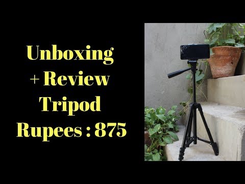 Unboxing + Review Cheapest Tripod Rs:875 Video