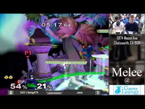 Melee at JJ's 16 - OXY | Sung475 (Sheik, Falco) vs. Jace (Falcon) - Losers Quarters - Singles